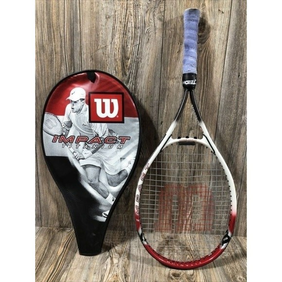 Wilson Titanium Impact Soft Shock Power Bridge Tennis Racquet w/ Case L2 4 1/4” - Picture 1 of 12